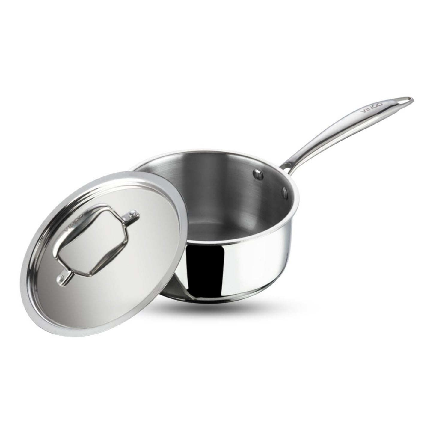 PLATINUM TRIPLY SAUCEPAN [WITH 55 LID]  (Induction-Friendly, 2.5 mm Body Thickness)