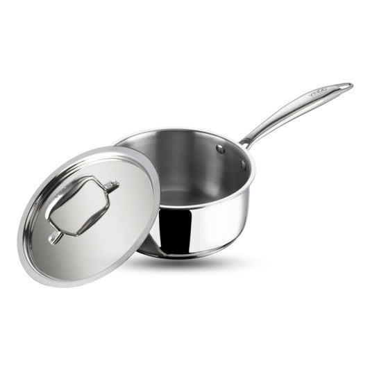 PLATINUM TRIPLY SAUCEPAN [WITH 55 LID]  (Induction-Friendly, 2.5 mm Body Thickness)