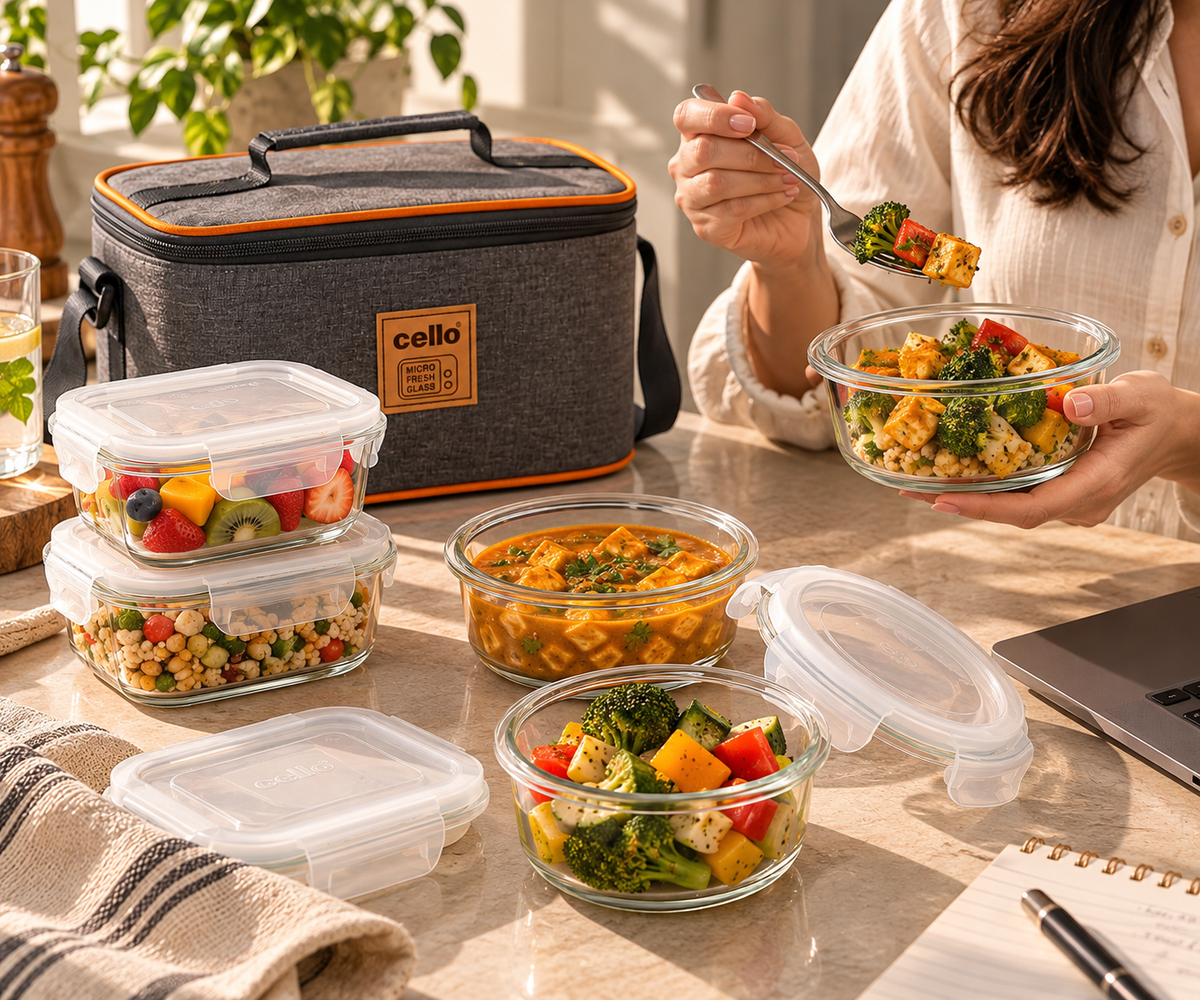 Cello Royale Glass Lunch Box, 320 ml Containers