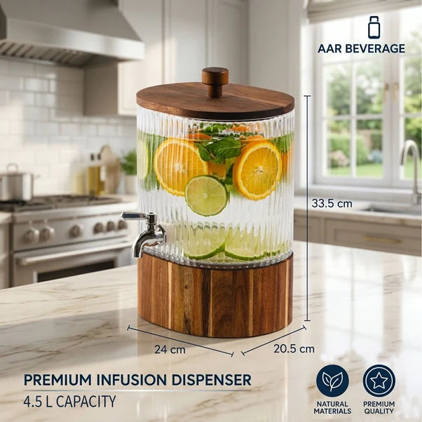 AAR Oval Glass Beverage Dispenser