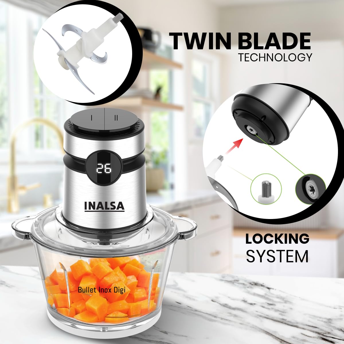 Inalsa Bullet Inox Digi Electric Chopper