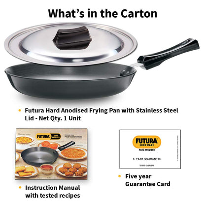 Hawkins Futura Hard Anodised Frying Pan With Lid