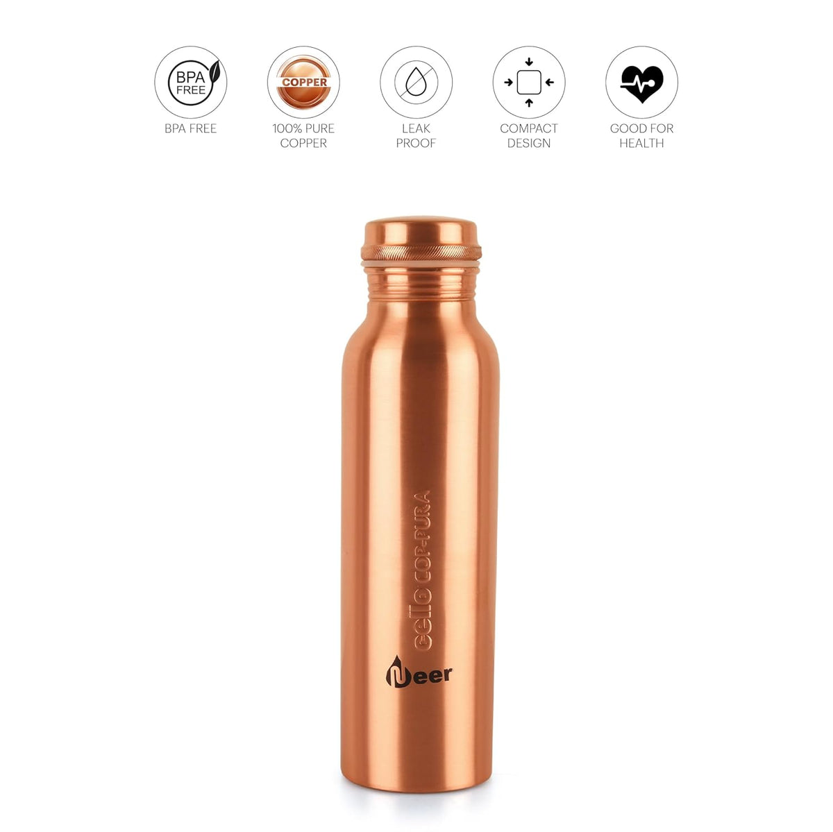 Cello Neer Cop-Pura copper bottle in use