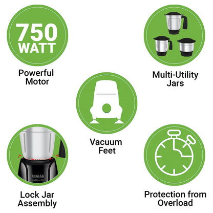 Inalsa MaxxBlend 750 Mixer Grinder