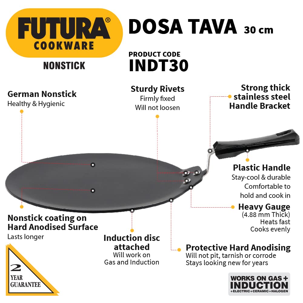 Hawkins Nonstick Dosa Tava (INDT)Aluminium