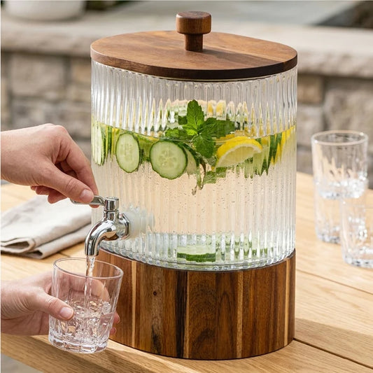 AAR Oval Glass Beverage Dispenser