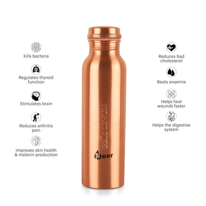Cello Neer Cop-Pura copper bottle lid detail
