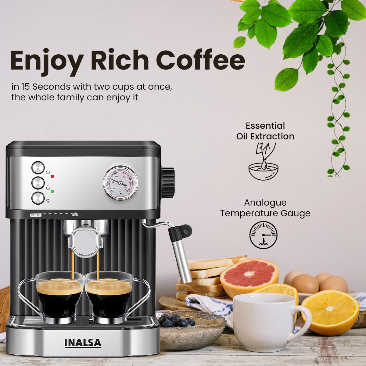Inalsa Espressimo 15 Espresso Coffee Maker