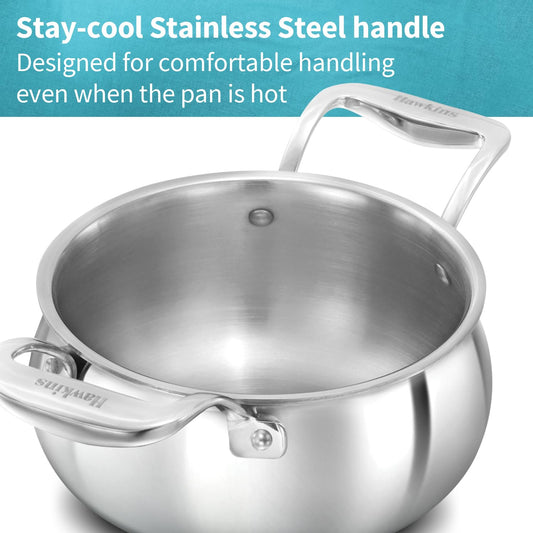 Hawkins Pro Tri-Ply Stainless Steel Handi