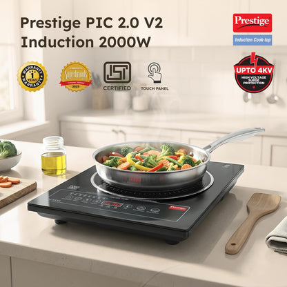 Prestige PIC 2.0 V2 Induction Cooktop with Touch Panel, 2000W