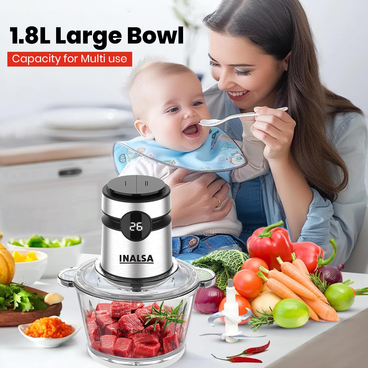Inalsa Bullet Inox Digi Electric Chopper