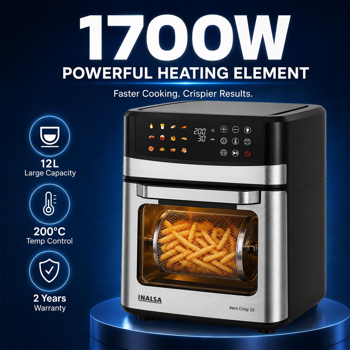 Inalsa Aero Crisp 12 Air Fryer Oven