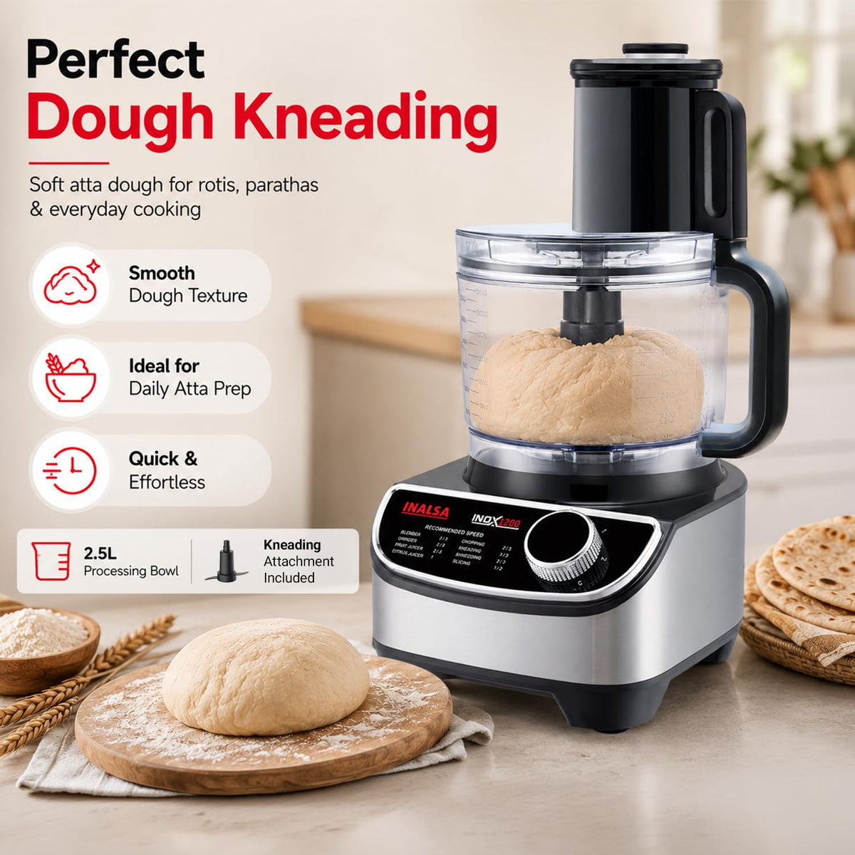 Inalsa Inox 1200 Food Processor