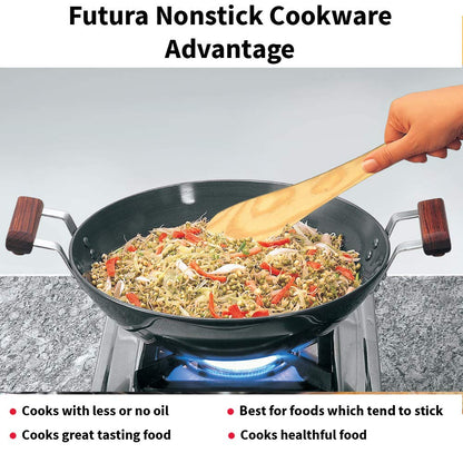 Hawkins Futura Nonstick Deep-Fry Pan (Flat Bottom) With Lid