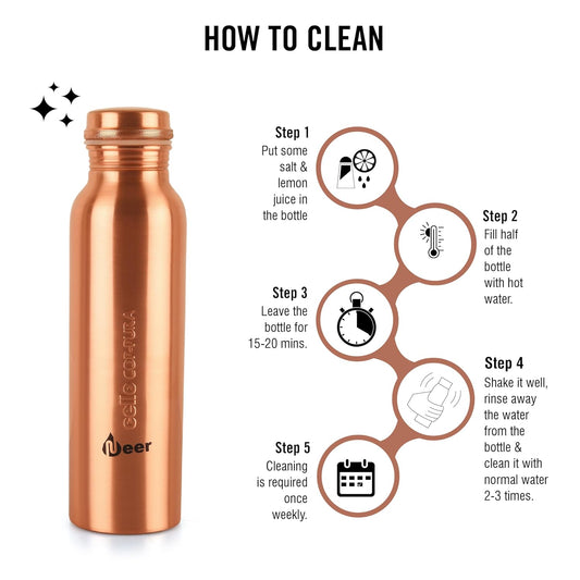 Cello Neer Cop-Pura copper bottle full view