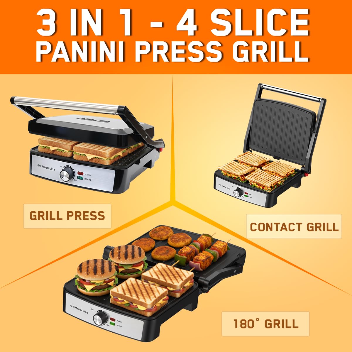 Inalsa Dura Grill Contact Grill