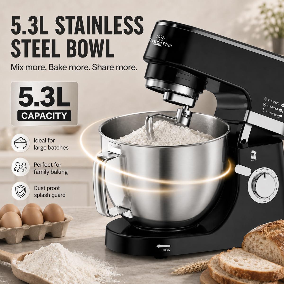 Inalsa Kratos Plus Stand Mixer