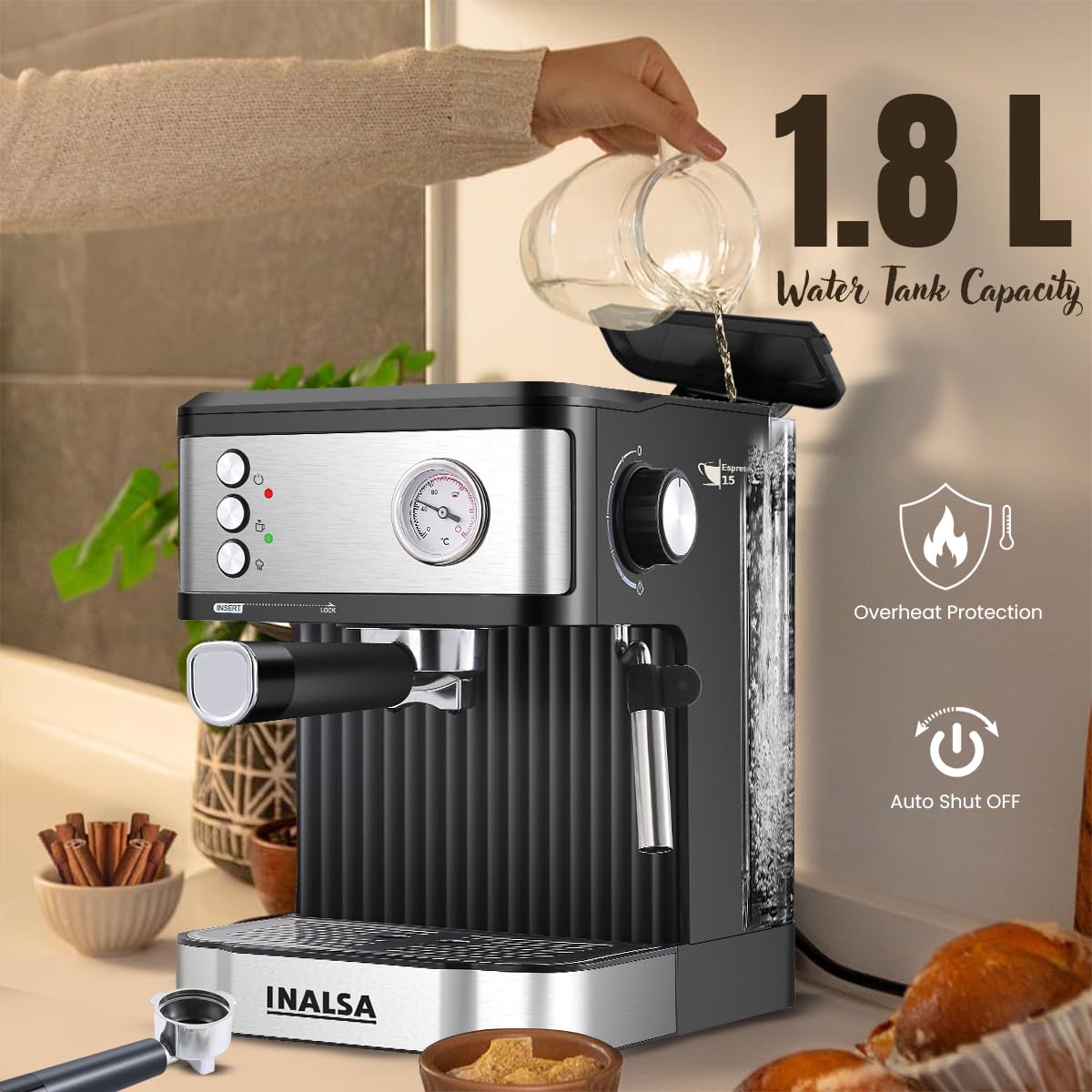 Inalsa Espressimo 15 Espresso Coffee Maker