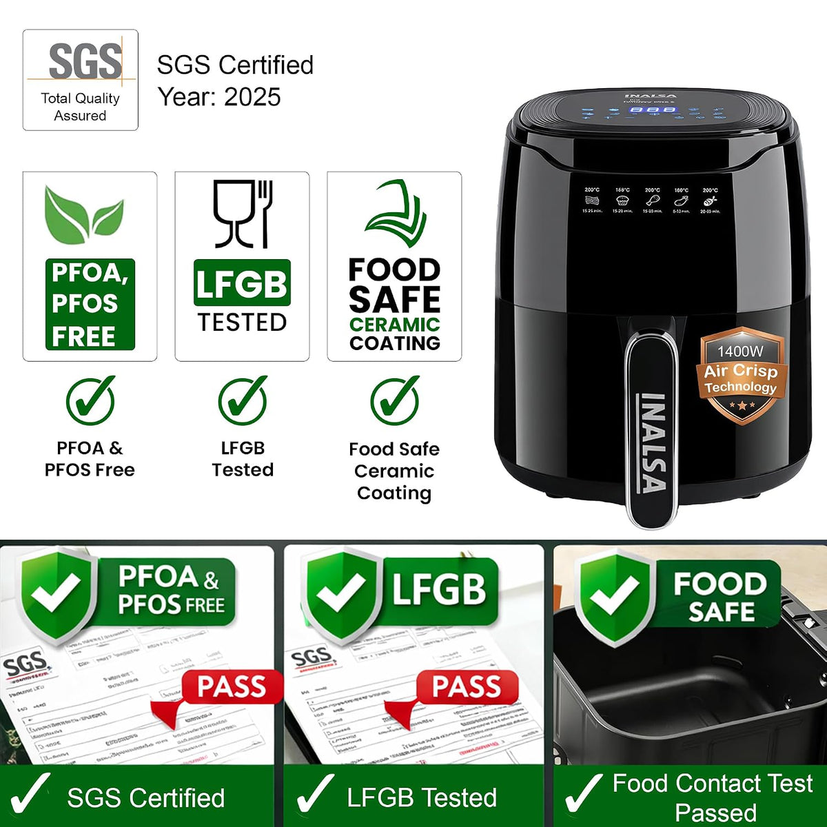 Inalsa Gourmia Digital 4.2L Air Fryer