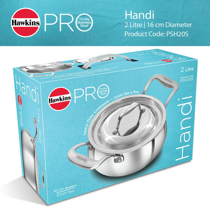 Hawkins Pro Tri-Ply Stainless Steel Handi