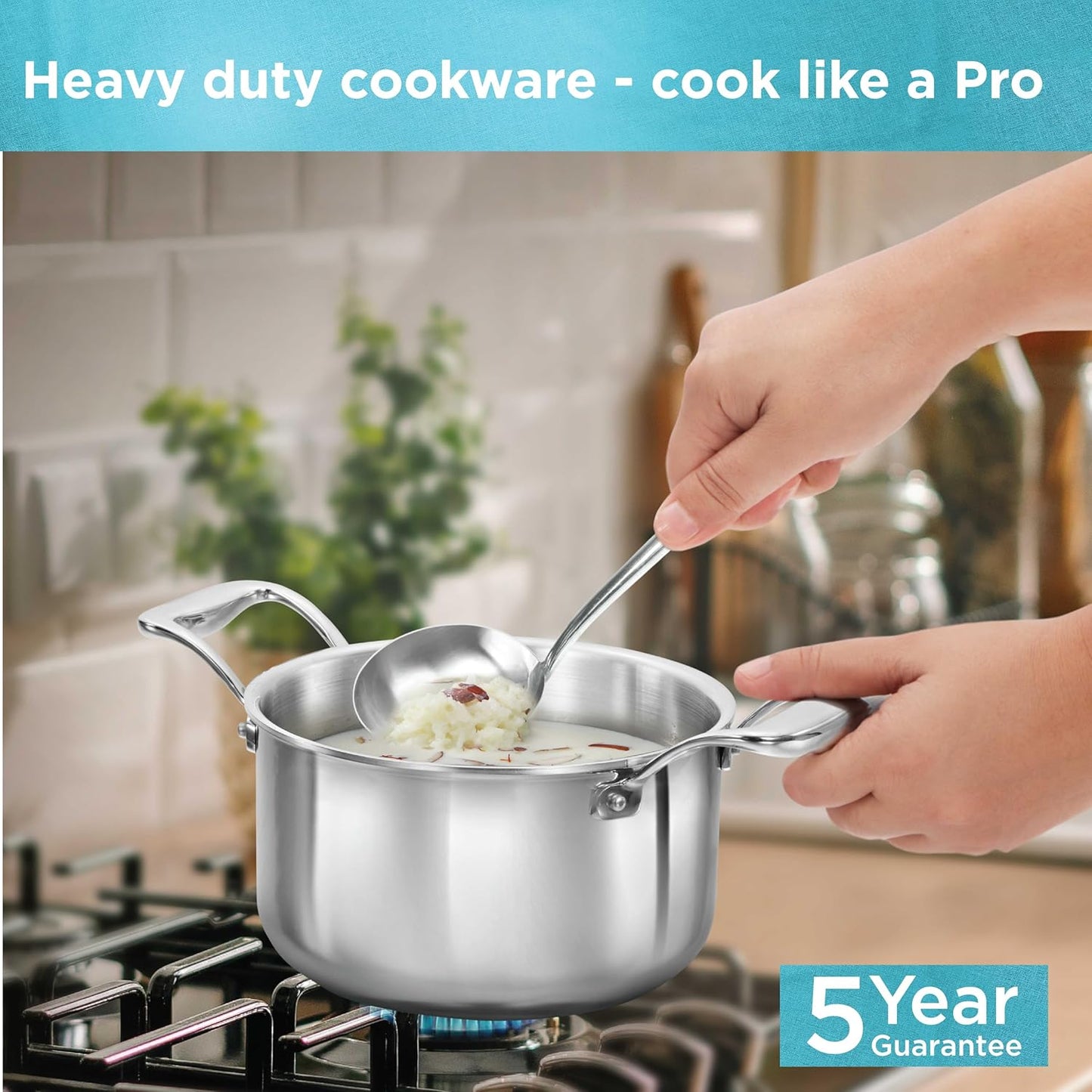 Hawkins Pro Tri-Ply Stainless Steel Milk Pan