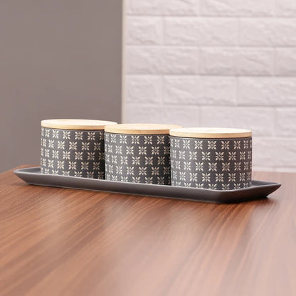 AAR Ceramica Dry Fruit Set - 3 Jar