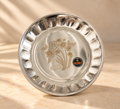 KHR Steel Round Plate with 4 in 1 Partition