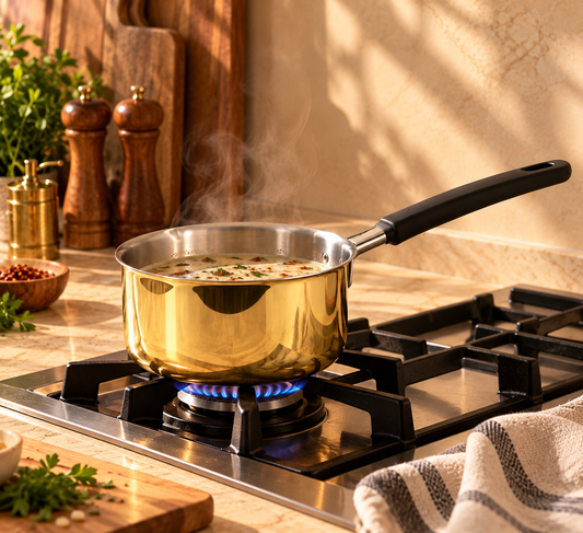 Brass (Pital) Saucepan with Wire Handle