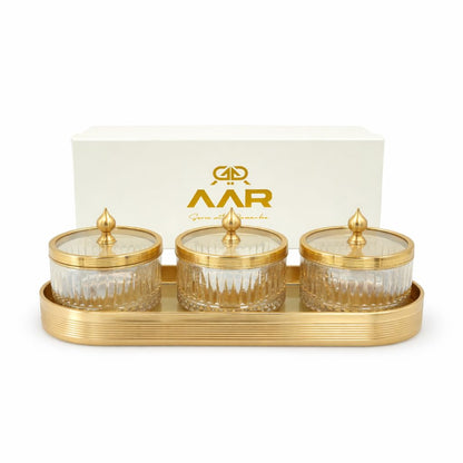 AAR Amber Dry Fruit Jar Set - 3 Jar