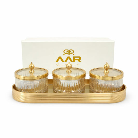 AAR Amber Dry Fruit Jar Set - 3 Jar