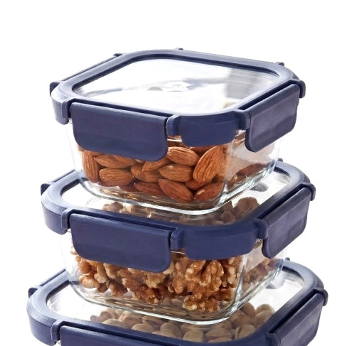 Fresha Square Glass Container Set of 2