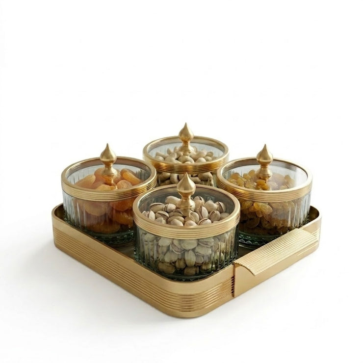 AAR Amber Dry Fruit Jar Set 4 Jar