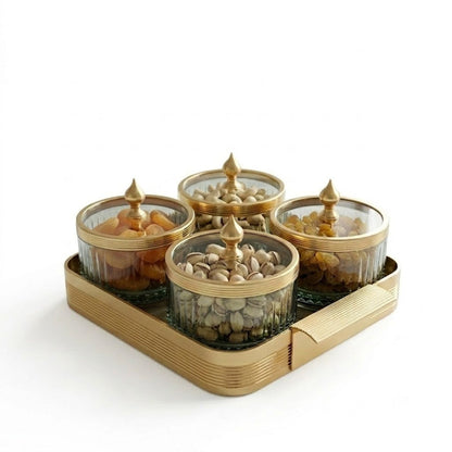 AAR Amber Dry Fruit Jar Set 4 Jar