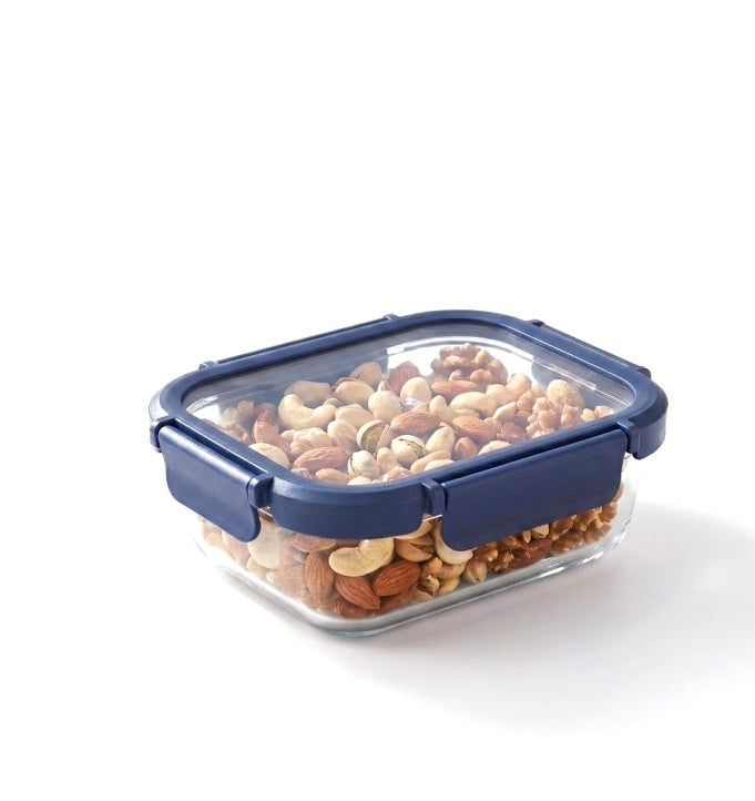 Fresha Rectangle 1040ml Glass Container with Glass Lid