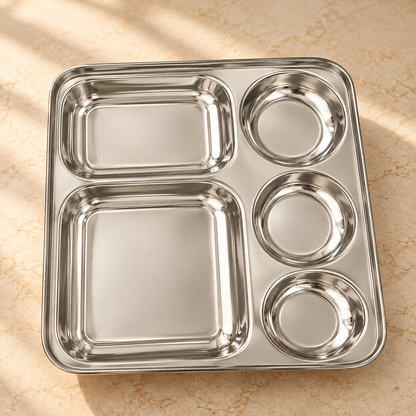 Rectangle Steel Plate with 5 in 1 Partition
