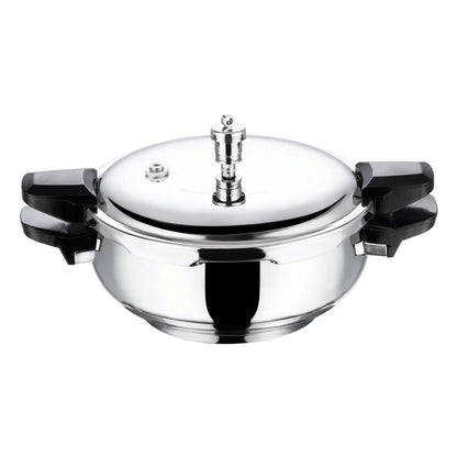18/8 STAINLESS STEEL MAGIC PRESSURE COOKER [WITH 2 EXTRA LIDS]  (Induction-Friendly,  5 mm Aluminium Bottom Thickness, Silicone Gasket)