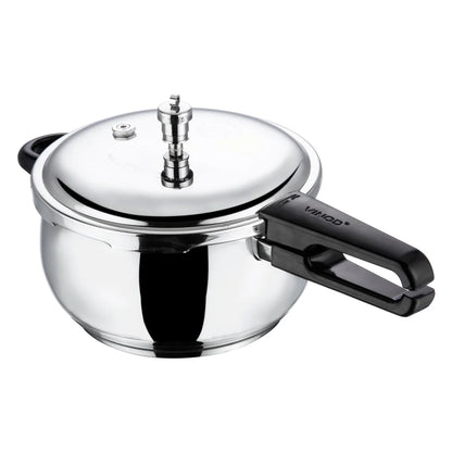 18/8 STAINLESS STEEL SPLENDID PLUS PRESSURE COOKER [WITH EXTRA GLASS LID]  (Induction-Friendly,  5 mm Aluminium Bottom Thickness, Silicone Gasket)