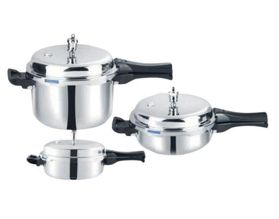 PLATINUM TRIPLY OUTER LID  PRESSURE COOKER (Induction-Friendly, 2.5 mm Body Thickness, Silicone Gasket)