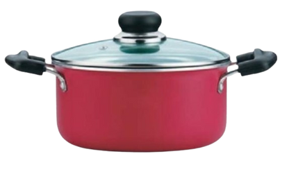 INDUCTO SAUCEPOT [WITH CLASS LID]  (Induction-Friendly, 3 mm Thickness)