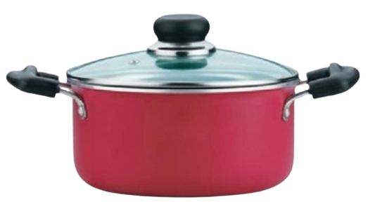 INDUCTO SAUCEPOT [WITH CLASS LID]  (Induction-Friendly, 3 mm Thickness)