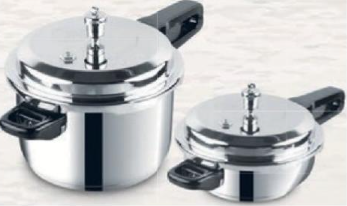 OUTER LID PRESSURE COOKER COMBO SET  (Induction-Friendly,  5 mm Aluminium Bottom Thickness, Silicone Gasket)