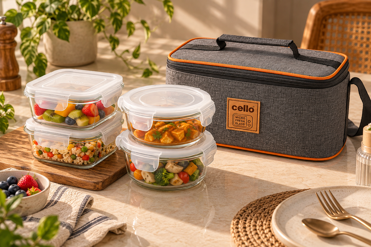 Cello Royale Glass Lunch Box, 320 ml Containers