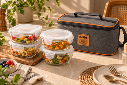 Cello Royale Glass Lunch Box, 320 ml Containers