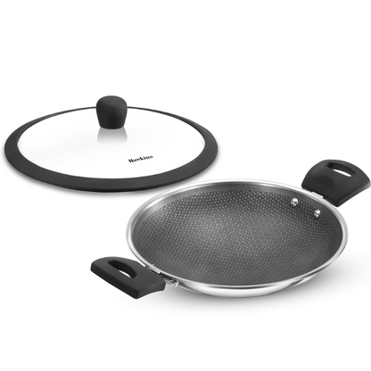 Hawkins Tri-Ply Stainless Steel (With Shielded Nonstick) Deep Kadhai Appachatty