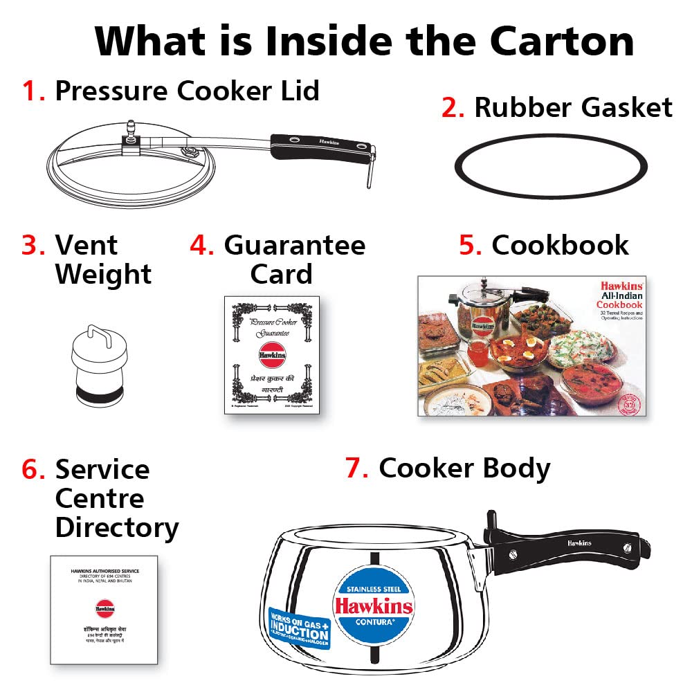Hawkins Contura Stainless Steel Pressure Cooker