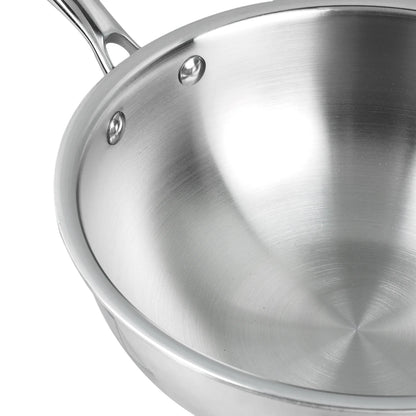 PLATINUM TRIPLY DEEP FRYPAN [WITH 55 LID]  (Induction-Friendly, 2.5 mm Body Thickness)