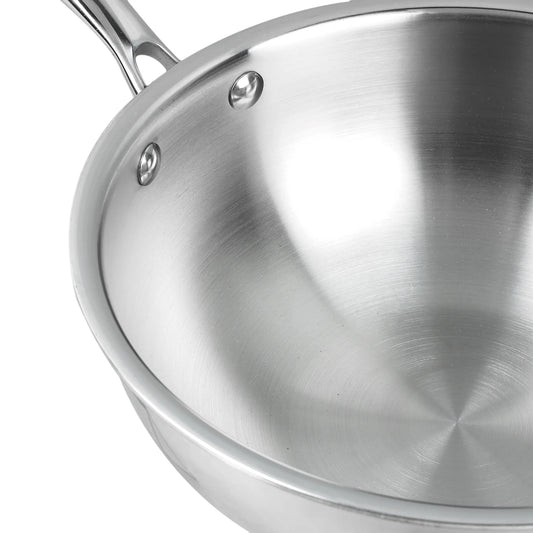PLATINUM TRIPLY DEEP FRYPAN [WITH 55 LID]  (Induction-Friendly, 2.5 mm Body Thickness)