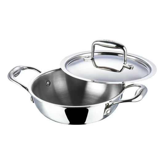 PLATINUM EXTRA DEEP KADAI [WITH SS LID]  (Induction-Friendly, 2.5 mm Body Thickness)