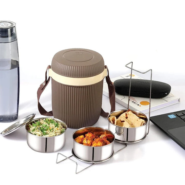 Cello Wow-3 Insulated Lunch Carrier, 3 x 320 ml