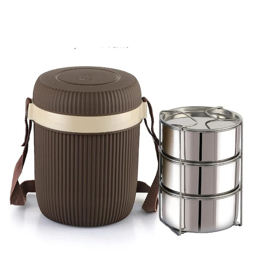 Cello Wow-3 Insulated Lunch Carrier, 3 x 320 ml
